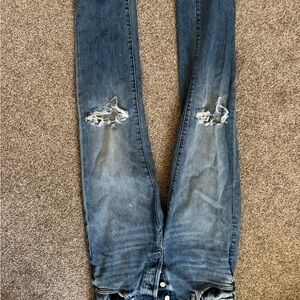 MOTHER Faded Blue Skinny Jeans